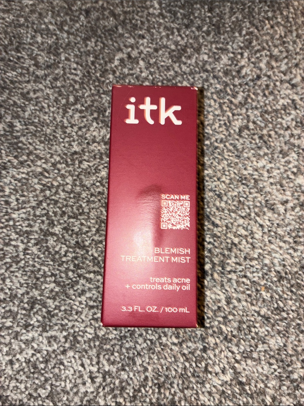 itk Blemish Treatment Mist - Burgundy Packaging